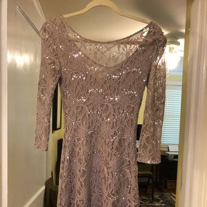 Sequined champagne dress